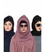 Set Of Three Stole Hijabs In Soft And Super Fine Georgette