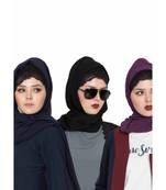 Set Of Three Stole Hijabs In Soft And Super Fine Georgette