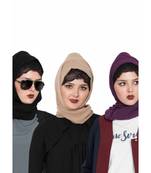 Set Of Three Stole Hijabs In Soft And Super Fine Georgette