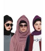 Set Of Three Stole Hijabs In Soft And Super Fine Georgette