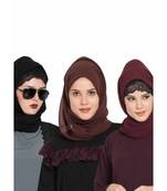 Set Of Three Stole Hijabs In Soft And Super Fine Georgette