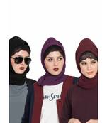Set Of Three Stole Hijabs In Soft And Super Fine Georgette