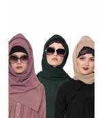 Set Of Three Stole Hijabs In Soft And Super Fine Georgette
