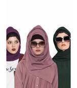 Set Of Three Stole Hijabs In Soft And Super Fine Georgette