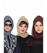 Set Of Three Stole Hijabs In Soft And Super Fine Georgette