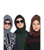 Set Of Three Stole Hijabs In Soft And Super Fine Georgette