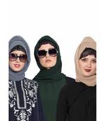 Set Of Three Stole Hijabs In Soft And Super Fine Georgette