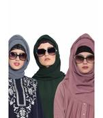 Set Of Three Stole Hijabs In Soft And Super Fine Georgette