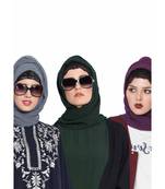 Set Of Three Stole Hijabs In Soft And Super Fine Georgette