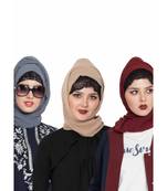 Set Of Three Stole Hijabs In Soft And Super Fine Georgette