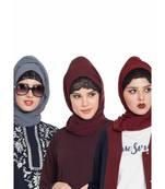 Set Of Three Stole Hijabs In Soft And Super Fine Georgette