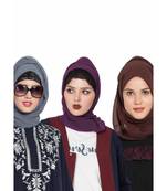 Set Of Three Stole Hijabs In Soft And Super Fine Georgette