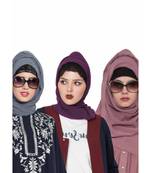 Set Of Three Stole Hijabs In Soft And Super Fine Georgette
