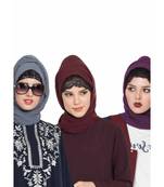 Set Of Three Stole Hijabs In Soft And Super Fine Georgette