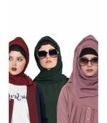 Set Of Three Stole Hijabs In Soft And Super Fine Georgette