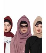 Set Of Three Stole Hijabs In Soft And Super Fine Georgette