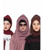 Set Of Three Stole Hijabs In Soft And Super Fine Georgette