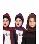 Set Of Three Stole Hijabs In Soft And Super Fine Georgette