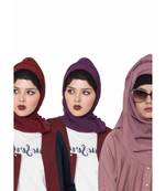 Set Of Three Stole Hijabs In Soft And Super Fine Georgette