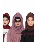 Set Of Three Stole Hijabs In Soft And Super Fine Georgette