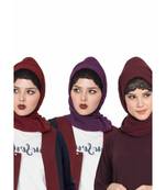 Set Of Three Stole Hijabs In Soft And Super Fine Georgette