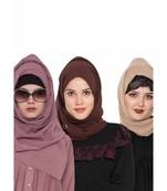 Set Of Three Stole Hijabs In Soft And Super Fine Georgette