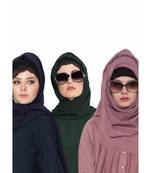 Set Of Three Stole Hijabs In Soft And Super Fine Georgette