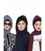 Set Of Three Stole Hijabs In Soft And Super Fine Georgette