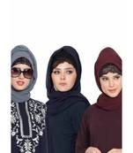 Set Of Three Stole Hijabs In Soft And Super Fine Georgette