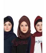 Set Of Three Stole Hijabs In Soft And Super Fine Georgette