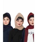 Set Of Three Stole Hijabs In Soft And Super Fine Georgette