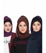 Set Of Three Stole Hijabs In Soft And Super Fine Georgette