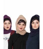 Set Of Three Stole Hijabs In Soft And Super Fine Georgette
