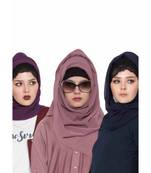 Set Of Three Stole Hijabs In Soft And Super Fine Georgette
