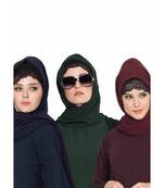 Set Of Three Stole Hijabs In Soft And Super Fine Georgette