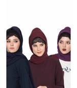 Set Of Three Stole Hijabs In Soft And Super Fine Georgette