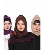 Set Of Three Stole Hijabs In Soft And Super Fine Georgette