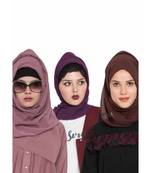 Set Of Three Stole Hijabs In Soft And Super Fine Georgette