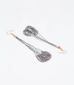 Grey crystal danglers-drops