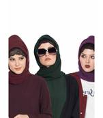 Set Of Three Stole Hijabs In Soft And Super Fine Georgette
