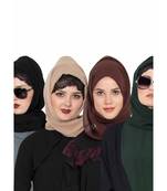 Set Of Four Stole Hijabs In Soft And Super Fine Georgette