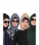 Set Of Four Stole Hijabs In Soft And Super Fine Georgette