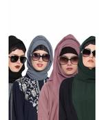 Set Of Four Stole Hijabs In Soft And Super Fine Georgette