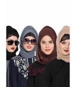 Set Of Four Stole Hijabs In Soft And Super Fine Georgette
