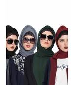 Set Of Four Stole Hijabs In Soft And Super Fine Georgette