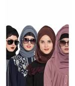 Set Of Four Stole Hijabs In Soft And Super Fine Georgette