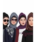 Set Of Four Stole Hijabs In Soft And Super Fine Georgette