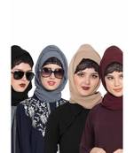 Set Of Four Stole Hijabs In Soft And Super Fine Georgette
