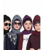 Set Of Four Stole Hijabs In Soft And Super Fine Georgette