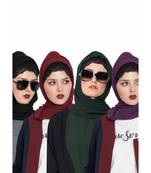 Set Of Four Stole Hijabs In Soft And Super Fine Georgette